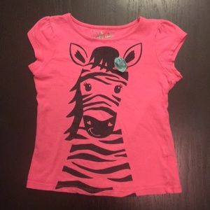 Girls sparkly zebra shirt